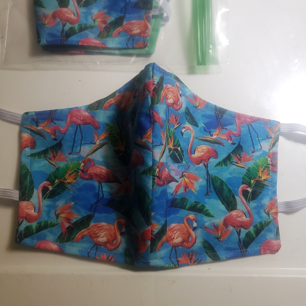 Flamingo print Handmade Face Mask